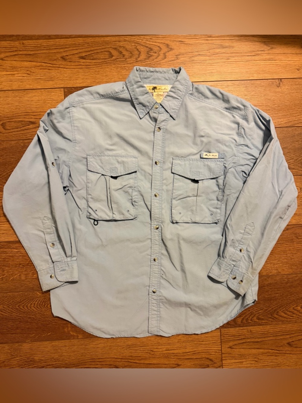 Joe Marlin Men's Long-Sleeve Button-Down‎ Vented Fishing Shirt XL